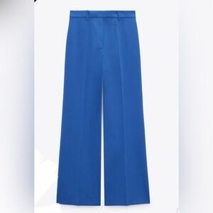 Zara Women's Bold Blue Wide Leg Pants